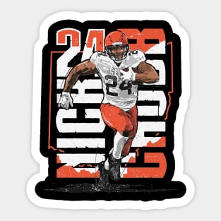 Nick Chubb Cleveland Vertical Name Sticker